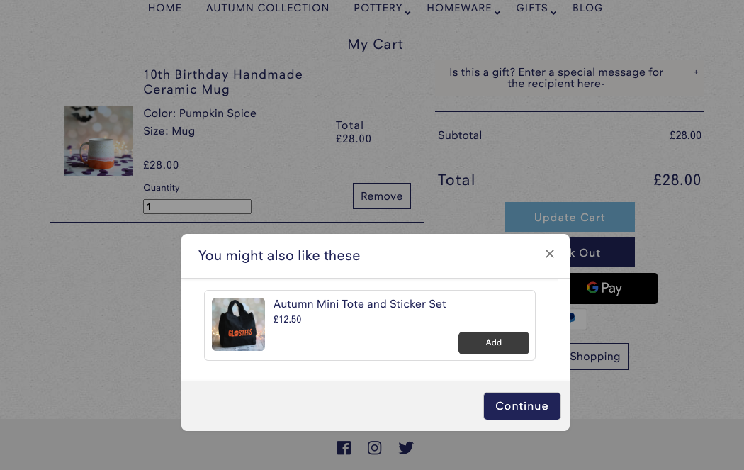 Up-sell pop-up keyboard trap